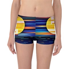 Background Abstract Horizon Reversible Boyleg Bikini Bottoms by Pakrebo