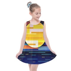 Background Abstract Horizon Kids  Summer Dress by Pakrebo