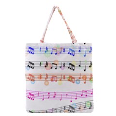 Music Background Music Note Grocery Tote Bag by Pakrebo