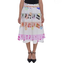 Music Background Music Note Perfect Length Midi Skirt by Pakrebo