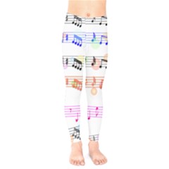 Music Background Music Note Kids  Legging by Pakrebo