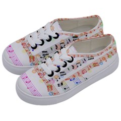 Music Background Music Note Kids  Classic Low Top Sneakers by Pakrebo