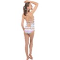 Music Background Music Note Halter Front Plunge Swimsuit View2