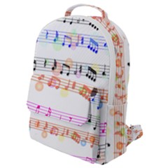 Music Background Music Note Flap Pocket Backpack (small) by Pakrebo