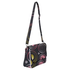 Circles Pinks Yellows Design Shoulder Bag With Back Zipper by Pakrebo