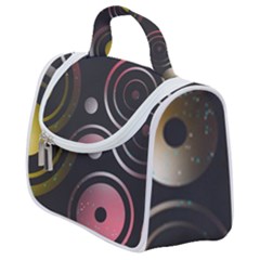 Circles Pinks Yellows Design Satchel Handbag