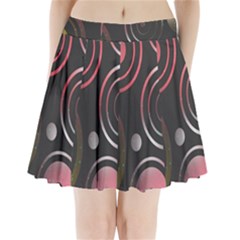 Circles Pinks Yellows Design Pleated Mini Skirt by Pakrebo