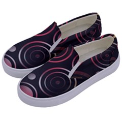 Circles Pinks Yellows Design Kids  Canvas Slip Ons by Pakrebo