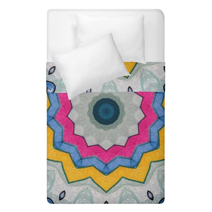 Kaleidoscope Bright Flower Mandala Duvet Cover Double Side (Single Size)