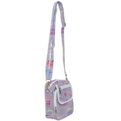 Pastels Shapes Geometric Shoulder Strap Belt Bag