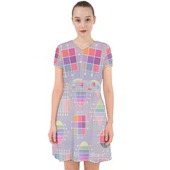 Pastels Shapes Geometric Adorable In Chiffon Dress by Pakrebo