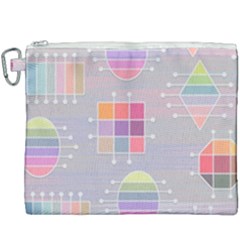 Pastels Shapes Geometric Canvas Cosmetic Bag (xxxl) by Pakrebo