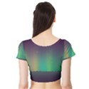 Background Colors Abstract Green Short Sleeve Crop Top View2