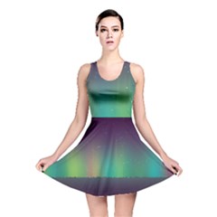 Background Colors Abstract Green Reversible Skater Dress by Pakrebo