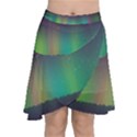 Background Colors Abstract Green Chiffon Wrap Front Skirt View1