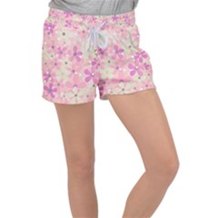 Background Floral Non Seamless Women s Velour Lounge Shorts by Pakrebo