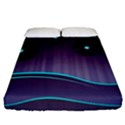 Scenery Sea Full Moon Stylized Fitted Sheet (King Size) View1