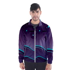 Scenery Sea Full Moon Stylized Men s Windbreaker by Pakrebo