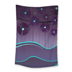 Scenery Sea Full Moon Stylized Small Tapestry by Pakrebo