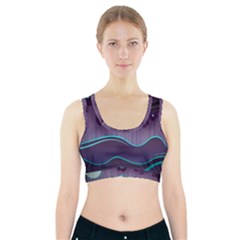 Scenery Sea Full Moon Stylized Sports Bra With Pocket by Pakrebo