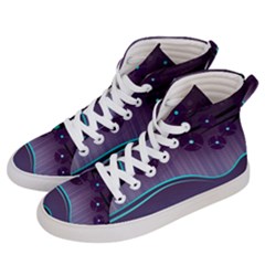 Scenery Sea Full Moon Stylized Women s Hi-top Skate Sneakers by Pakrebo