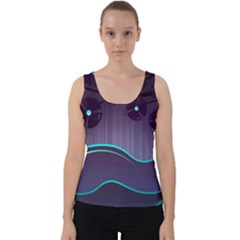 Scenery Sea Full Moon Stylized Velvet Tank Top by Pakrebo