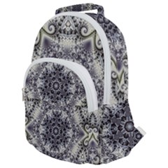 Abstract Background Texture Design Rounded Multi Pocket Backpack