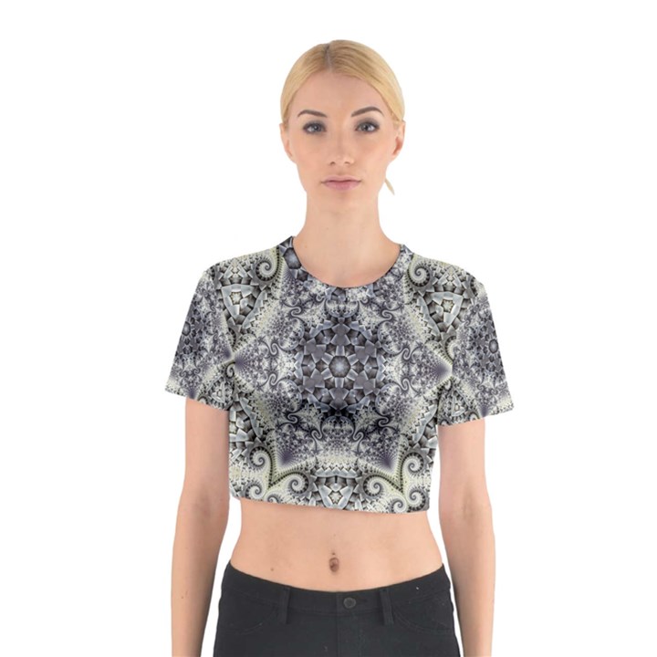 Abstract Background Texture Design Cotton Crop Top