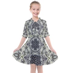 Abstract Background Texture Design Kids  All Frills Chiffon Dress by Pakrebo