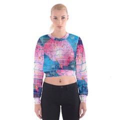 Evolution Artificial Intelligence Cropped Sweatshirt by Pakrebo