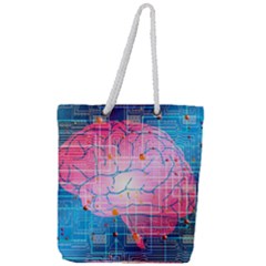 Evolution Artificial Intelligence Full Print Rope Handle Tote (large) by Pakrebo