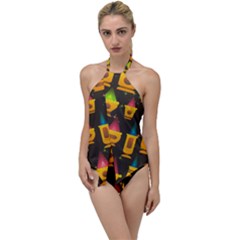 Pattern Non Seamless Objects Pots Go With The Flow One Piece Swimsuit by Pakrebo