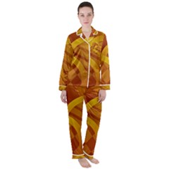 Background Abstract Shapes Circle Satin Long Sleeve Pyjamas Set