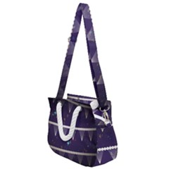 Background Buntings Stylized Rope Handles Shoulder Strap Bag