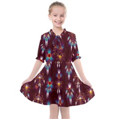 Background Pattern Non Seamless Kids  All Frills Chiffon Dress