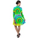 Abstract Color Design Background Long Sleeve Chiffon Shirt Dress View2