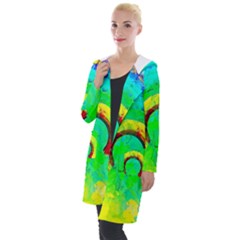 Abstract Color Design Background Hooded Pocket Cardigan by Pakrebo