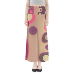 Background Wavy Pinks Bright Full Length Maxi Skirt by Pakrebo