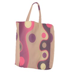 Background Wavy Pinks Bright Giant Grocery Tote by Pakrebo