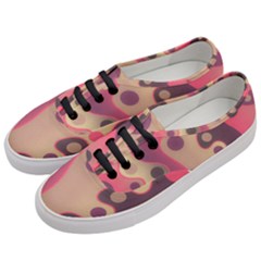 Background Wavy Pinks Bright Women s Classic Low Top Sneakers by Pakrebo