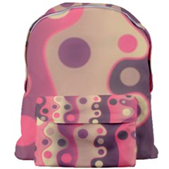 Background Wavy Pinks Bright Giant Full Print Backpack by Pakrebo