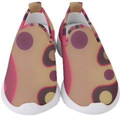 Background Wavy Pinks Bright Kids  Slip On Sneakers by Pakrebo