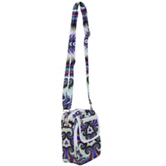 Abstract Texture Fractal Figure Shoulder Strap Belt Bag