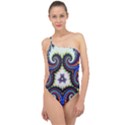 Abstract Texture Fractal Figure Classic One Shoulder Swimsuit View1