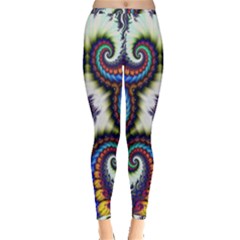 Abstract Texture Fractal Figure Inside Out Leggings by Pakrebo