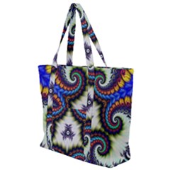 Abstract Texture Fractal Figure Zip Up Canvas Bag