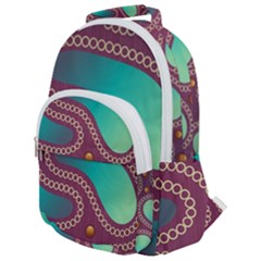 Background Pattern Non Seamless Rounded Multi Pocket Backpack