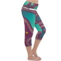 Background Pattern Non Seamless Lightweight Velour Capri Yoga Leggings View3