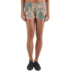 Background Pattern Non Seamless Yoga Shorts by Pakrebo