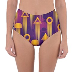 Background Pattern Non Seamless Reversible High-waist Bikini Bottoms by Pakrebo